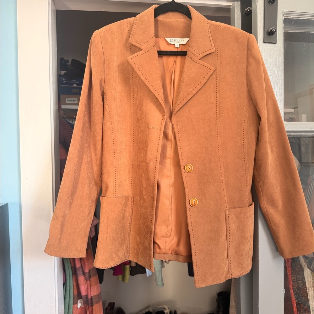 Brown Suede Farelle NY Blazer Jacket